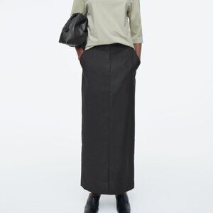WOOL COLUMN MAXI SKIRT